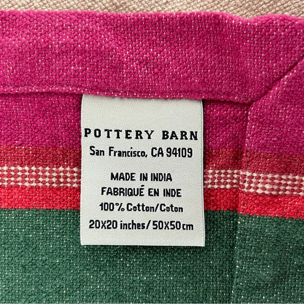 Pottery Barn Hermosa Stripe Napkins Set of 4